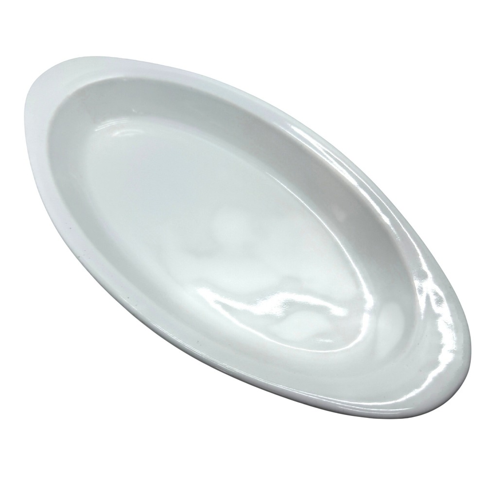 CorningWare French White Oval Au Gratin Dish 12oz White Stoneware